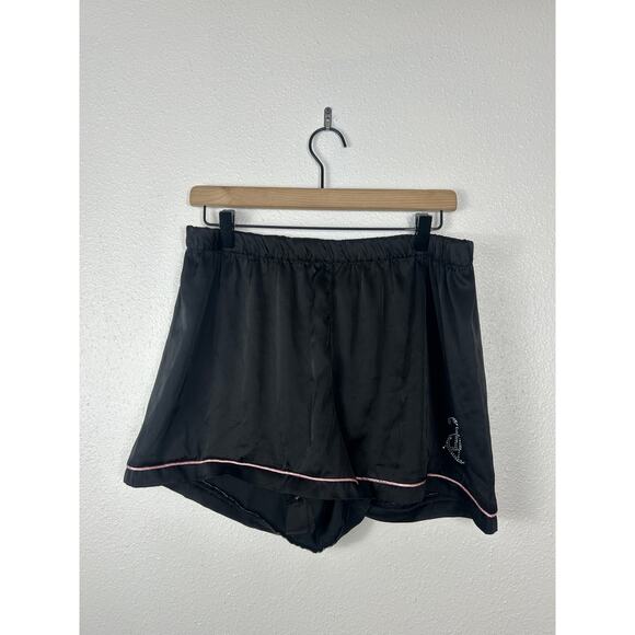 Juicy Couture Women's 2 Piece Pajama Bling Set Black Sz XL Y2K Style Loungewear - Picture 7 of 10